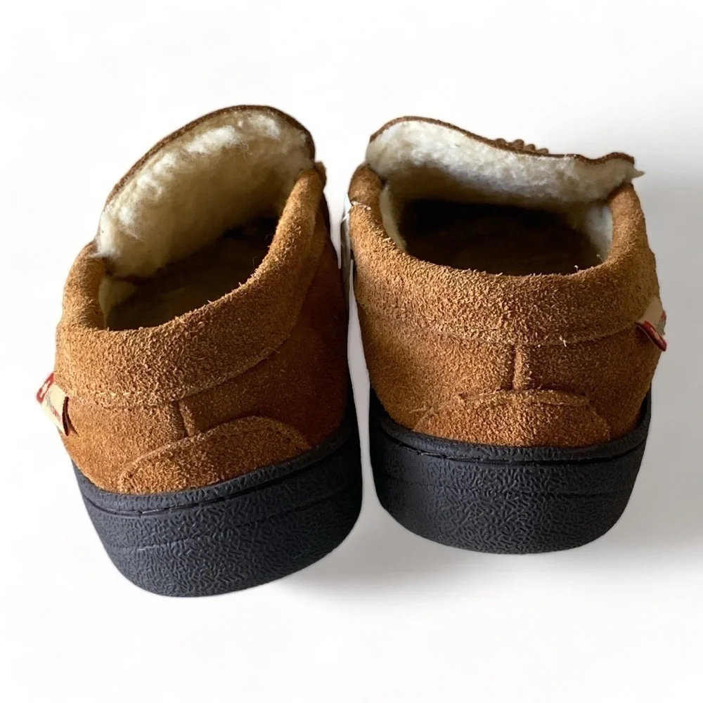 Alpine Swiss Genuine Suede Shearling Lined Moccasins Size 7 Cabincore NW…